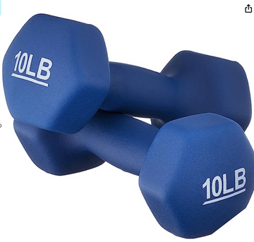 Amazon Basics Easy Grip Workout Dumbbell, Neoprene Coated, Various Sets and Weights available